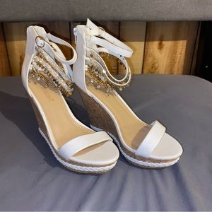 Pomeline Embellished Cork Wedge